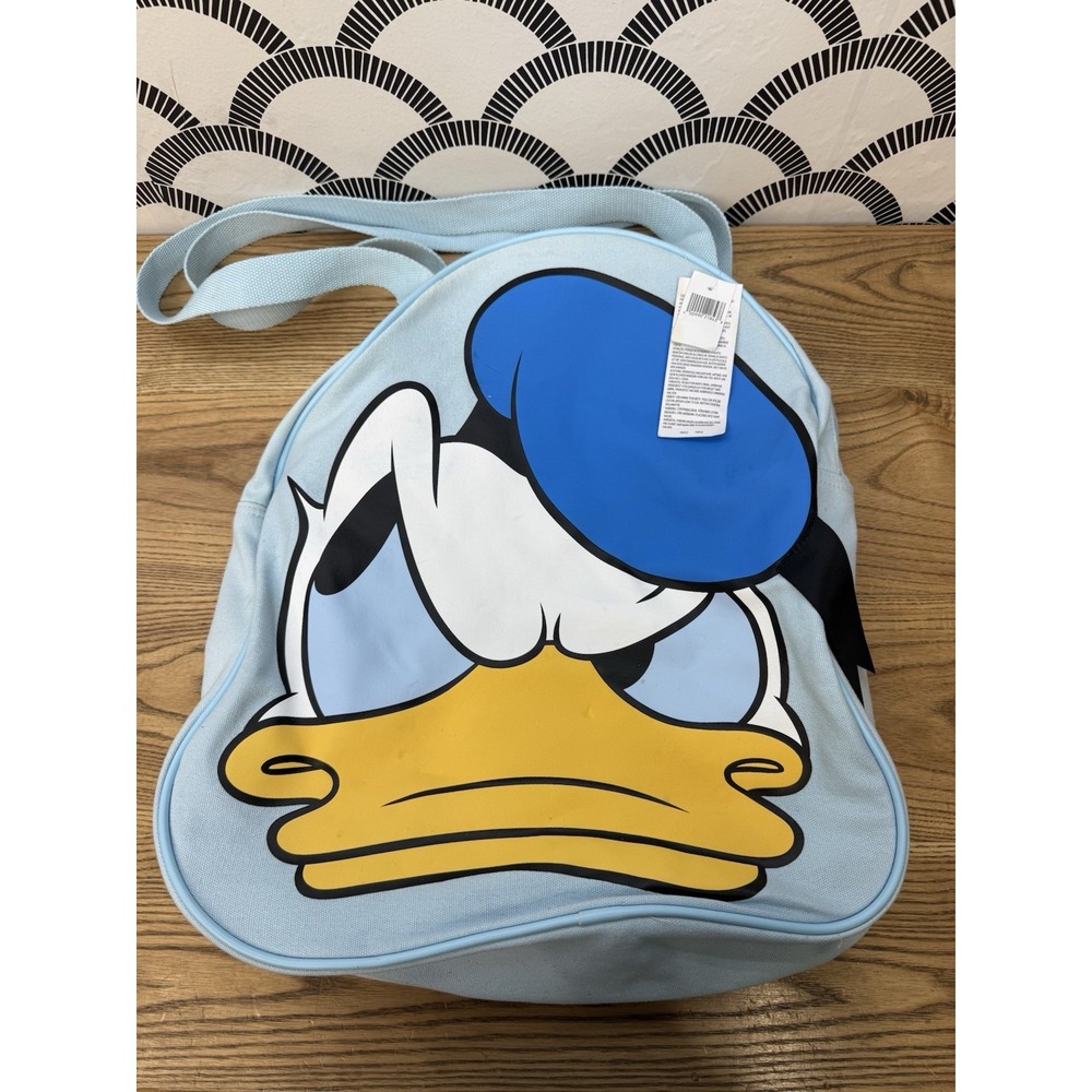 NWT Walt Disney World Resort Donald Duck Big Face Canvas Tote Bag 16×18